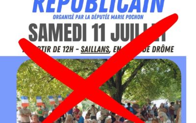ANNULATTION du Banquet Républicain à Saillans le Samedi 11 juillet